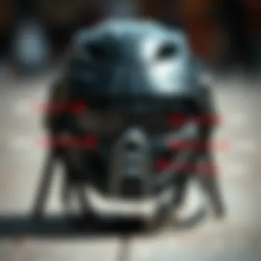 Safety Features of the Predator Helmet Safety features of the Predator helmet highlighted