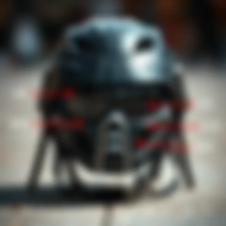 Safety Features of the Predator Helmet Safety features of the Predator helmet highlighted