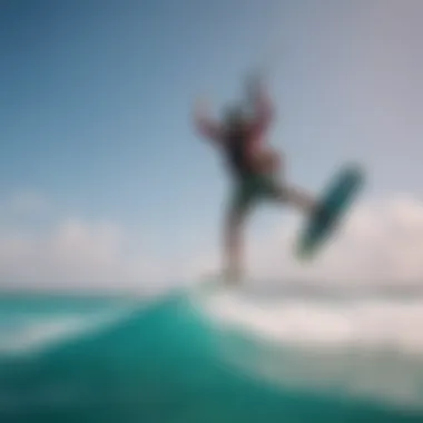 Vibrant Kiteboarding Experience Kiteboarding in action with vibrant colors