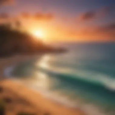 Stunning Sunset Kiteboarding Spot Beautiful kiteboarding location at sunset