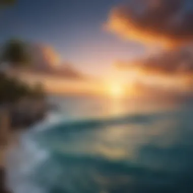 Sunset Serenity Over Saipan's Coastline Breathtaking coastal view of Saipan at sunset