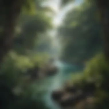 Nature's Paradise: Saipan's Tropical Beauty Lush tropical landscape with native flora