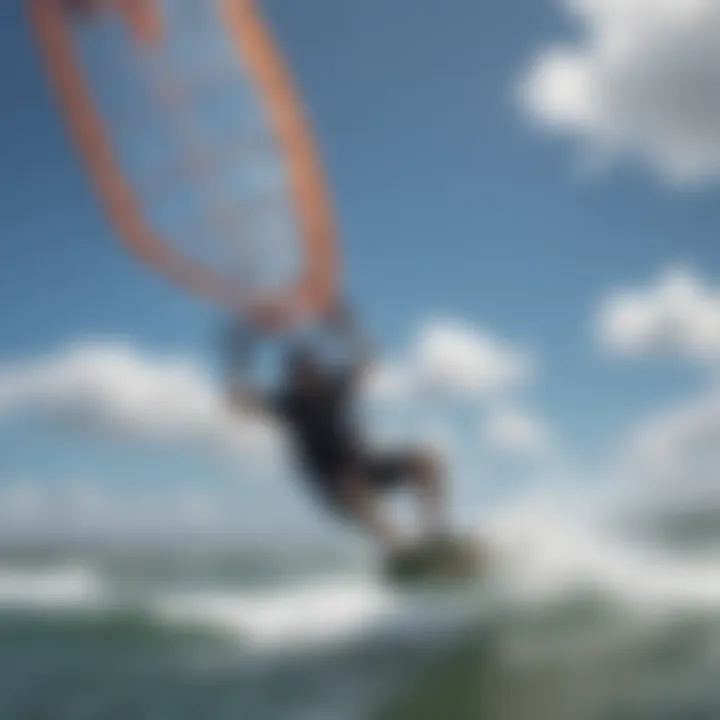 Wind patterns influencing kiteboarding conditions