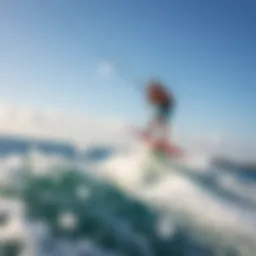 Dynamic wake foiling action on the water