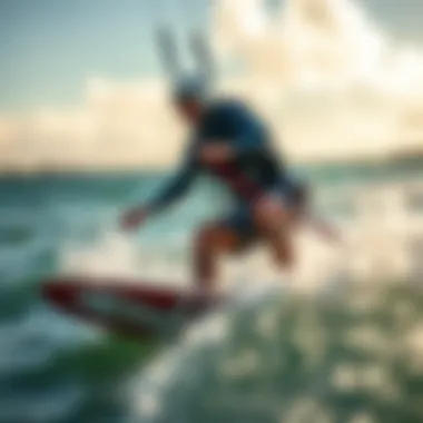 Benefits of Board Leashes in Kiteboarding Illustration highlighting the benefits of using a board leash in kiteboarding