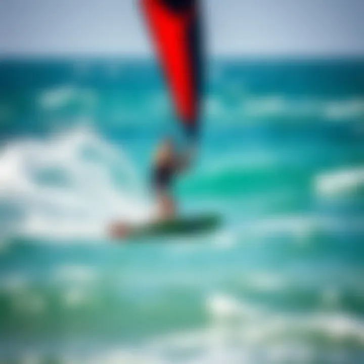 Performance Across Various Conditions Kiteboarder navigating diverse water conditions with Cabrinha Contra 15m