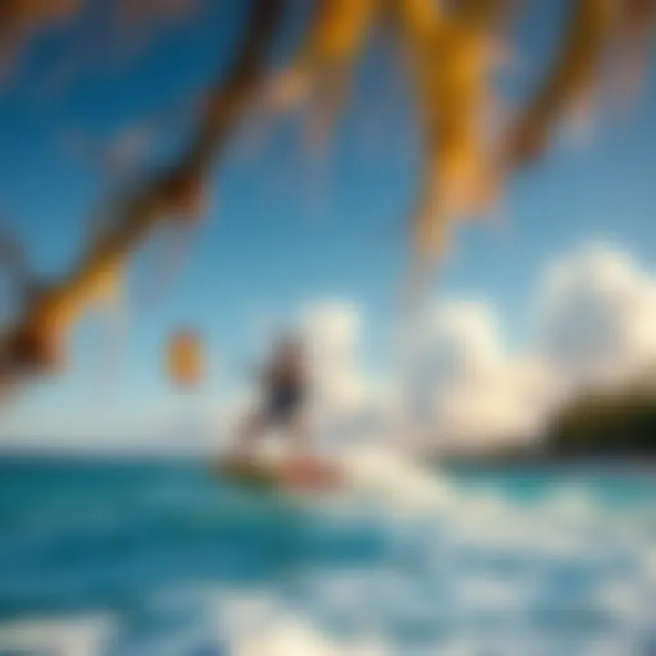 Jupiter Coastal View with Kiteboarding Coastal view of Jupiter, Florida featuring kiteboarding activities.