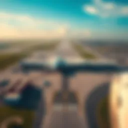 Aerial view of Palm Beach International Airport showcasing its runways and terminal.