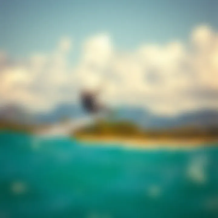 Ideal Wind Conditions for Kiteboarding A scenic landscape showcasing the ideal wind conditions for kiteboarding in Mauritius
