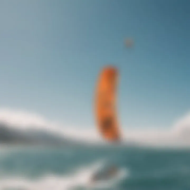 The Duotone foil wing in action during a kiteboarding session, highlighting its versatility