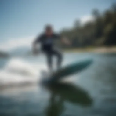 A power surfboarding experience showcasing hydrofoil in action