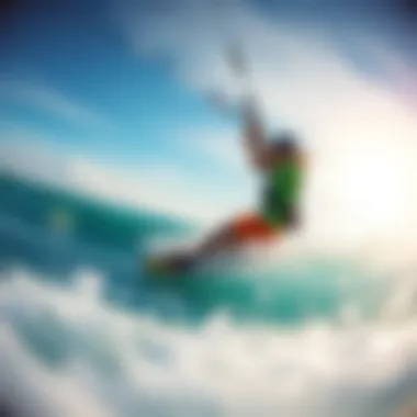 Optimal Camera Angles for Kiteboarding Visual representation of optimal camera angles for kiteboarding footage