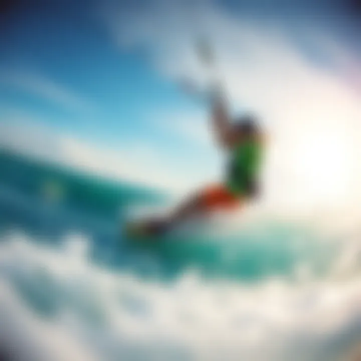 Optimal Camera Angles for Kiteboarding Visual representation of optimal camera angles for kiteboarding footage