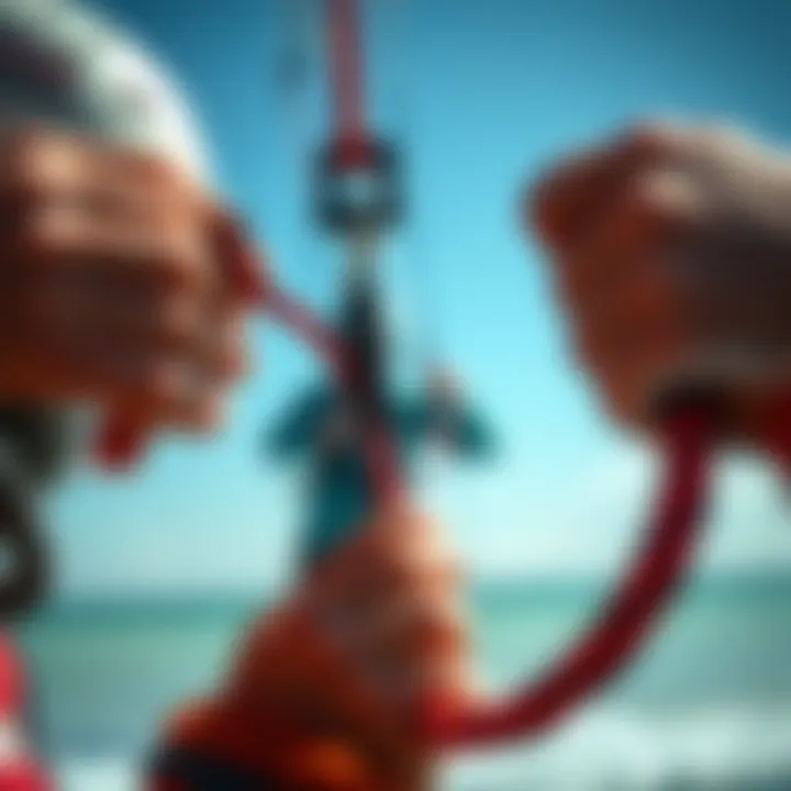 Safety First: Halo Rope Leash Inspection Safety check of the Halo Rope Leash before kiteboarding