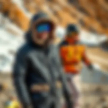 Innovative materials used in surf parkas showcased outdoors