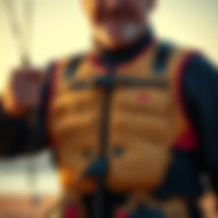 Maintenance Practices for Kite Vests A kite vest undergoing maintenance practices for longevity