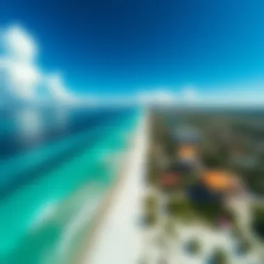 Pristine Beaches of the Florida Panhandle Aerial view of the pristine beaches of the Florida Panhandle