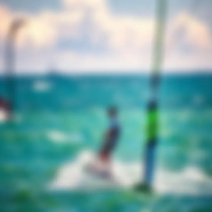 Comparison of various types of masts used in kiteboarding