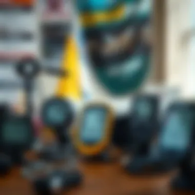 Diverse Wind Meter Models Various models of wind meters showcased on a table