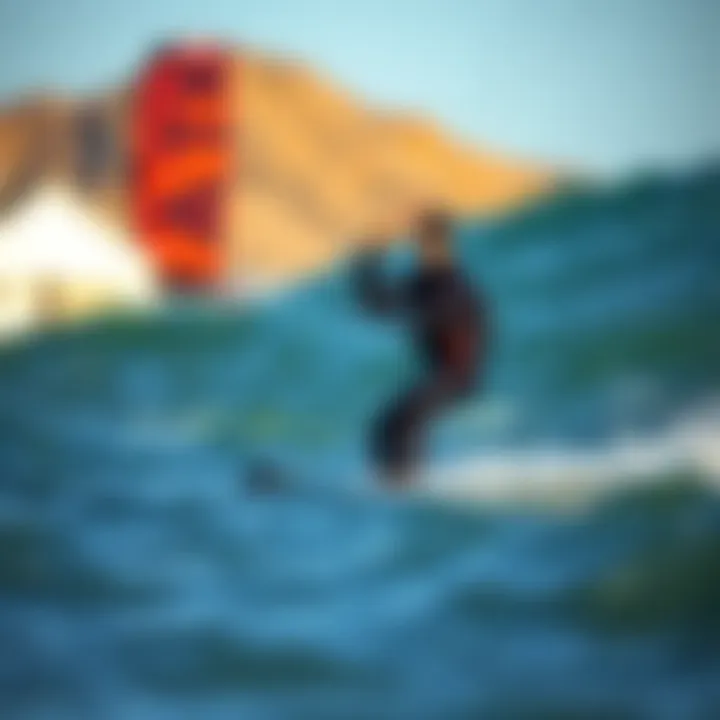 Kiteboarding in Cold Waters Kiteboarding in cold waters wearing a 5-4 wetsuit