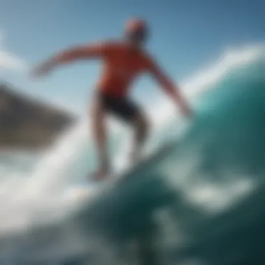 Rider showcasing the thrill of electric surfing on the efoil