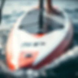 A close-up view of a Fanatic SUP showcasing its innovative design elements