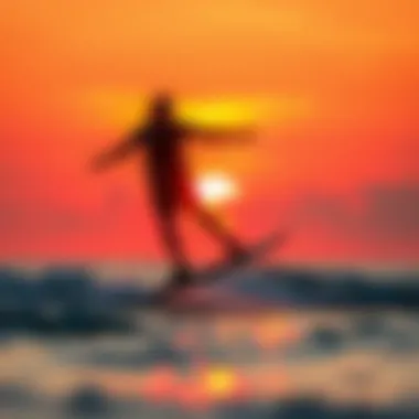 Captivating Sunset Ride on the Fliteboard eFoil Fliteboard eFoil in action during sunset