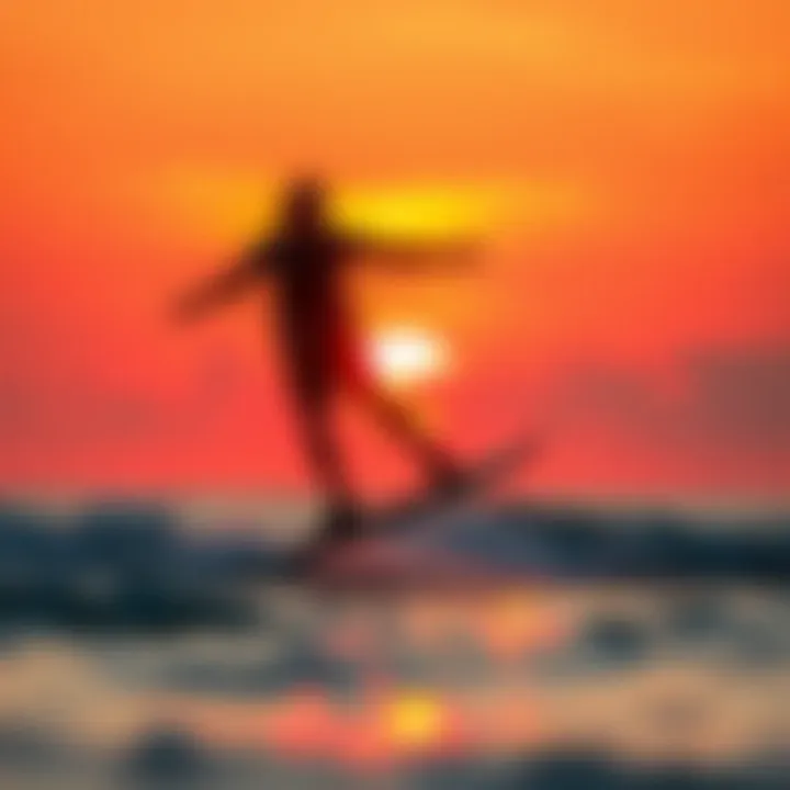 Captivating Sunset Ride on the Fliteboard eFoil Fliteboard eFoil in action during sunset