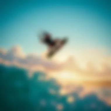 Freestyle kiteboarding competition showcasing skill