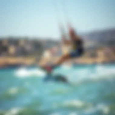 Futuristic Kiteboarding Setup Futuristic kiteboarding setup with hydrofoil integration