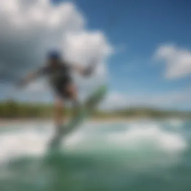 Kiteboarding Thrills at Goodwinds Kiteboarders riding the waves at Goodwinds Puerto Rico