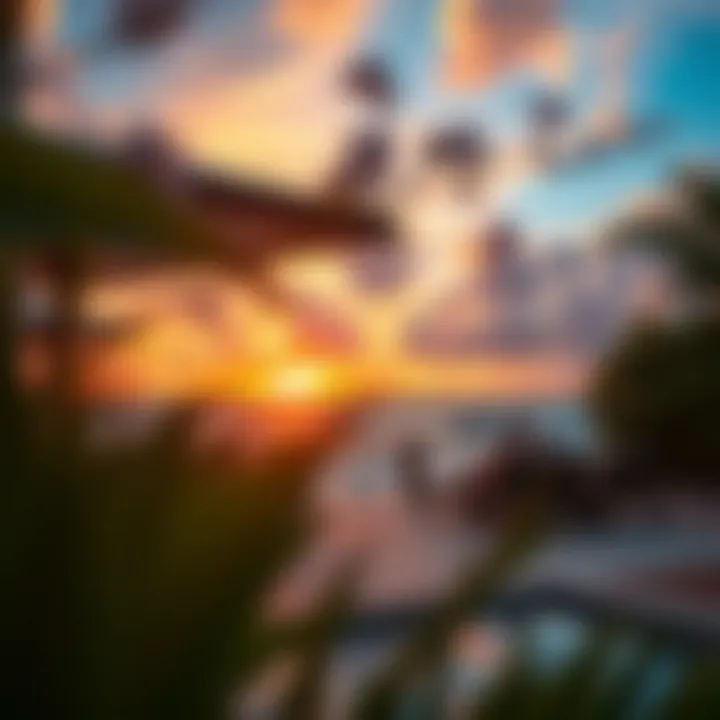 Sunset View from Hotel Terrace A sunset view from the hotel's terrace, perfect for relaxation after a day of adventure