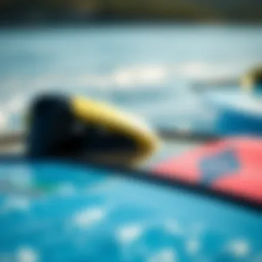 Revolutionary Designs in Water Sports Close-up of innovative design features of a body board
