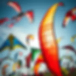 An array of kites showcasing vibrant designs and colors