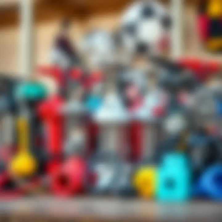 Diverse Kite Pump Types Various types of kite pumps displayed together.