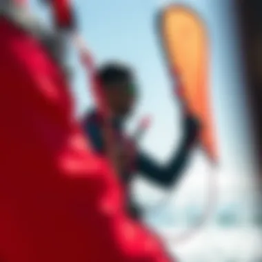 Safety First in Kite Sailing A demonstration of safety protocols during kite sailing