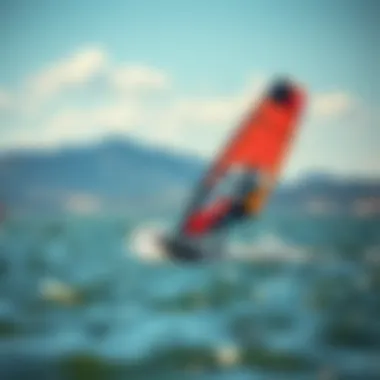 Mastering Techniques on Water A serene water landscape illustrating kite sailing techniques