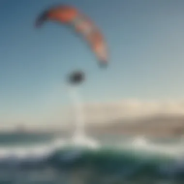 Stunning Kite Surfing Conditions at Long Beach A picturesque view of Long Beach showcasing wind and water conditions