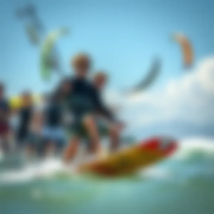 Building Community Through Kite Surfing A community event hosted by a kite surfing store, bringing enthusiasts together