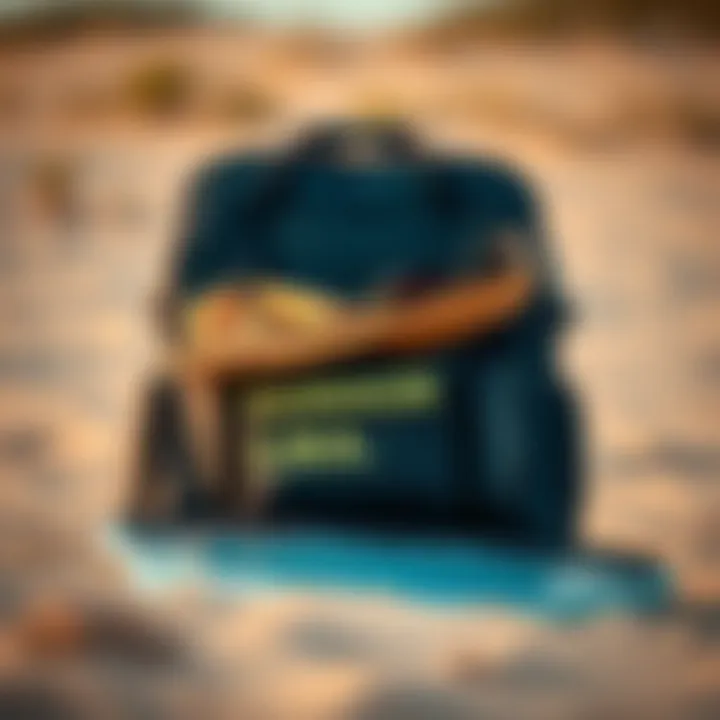 Kiteboard Bag Featuring Multiple Storage Compartments Kiteboard bag showcasing multiple compartments