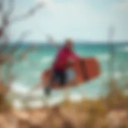 Durable kiteboard travel bag showcasing robust construction for protection