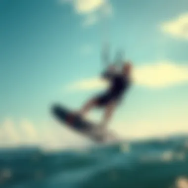 Mastering Kiteboarding Techniques An instructional scene showcasing advanced kiteboarding techniques