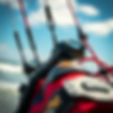 Essential Kiteboarding Equipment Close-up of essential kiteboarding equipment