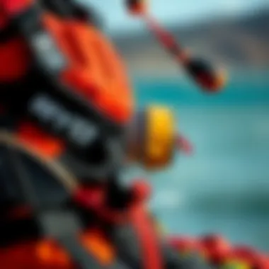 Essential Kiteboarding Gear A detailed view of kiteboarding gear essential for using North kites