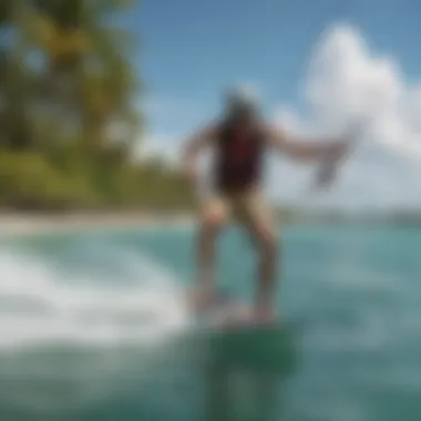 Scenic view of kiteboarding in Key West