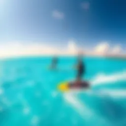 A stunning view of kiteboarders gliding over the turquoise waters of Punta Cana