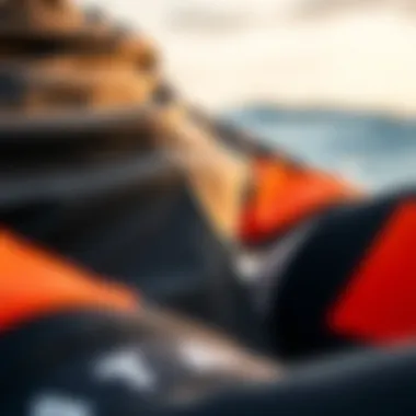 Advanced Materials in Kiteboarding Wetsuits A close-up of high-performance wetsuit fabric