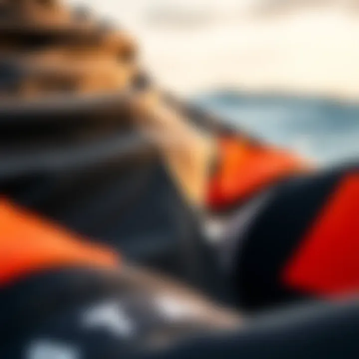 Advanced Materials in Kiteboarding Wetsuits A close-up of high-performance wetsuit fabric