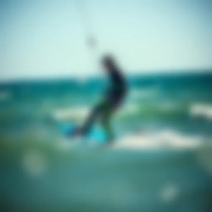 Optimal Fit for Enhanced Performance A rider showcasing the ideal wetsuit fit while kiteboarding