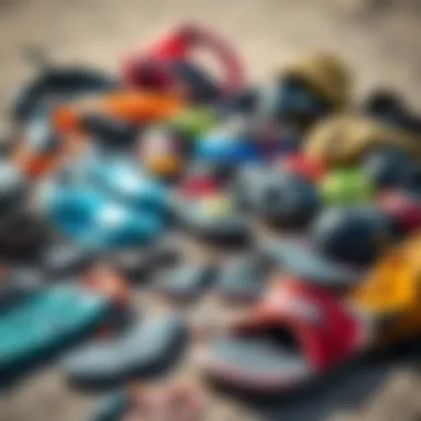 Essential Gear for Every Kitesurfer Essential kitesurfing gear laid out for selection